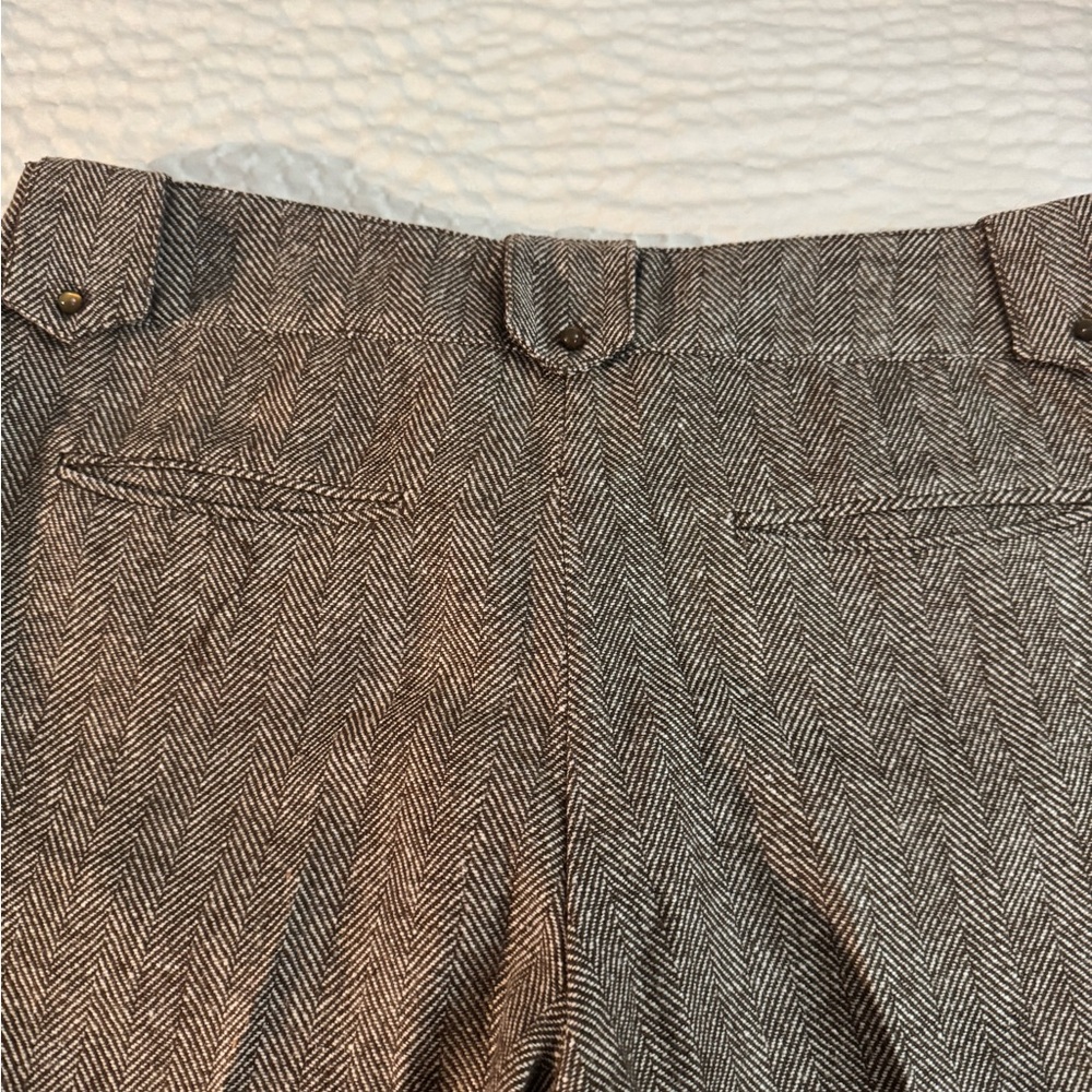 Tulle Brown Herringbone Pants - Picture 13 of 14